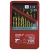 Grąžtas Dedra Rinkinys metalui HSSkobaltasTiN 25 vnt 135