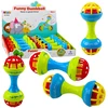 Lean Toys Spalvingas kūdikio barškutis su kramtuku