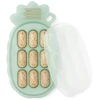 Haakaa - ananasų silikoninės užkandžių formelės - žirnių žalios - 9 x 25 ml
