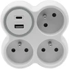 Hand Home Trilypis skirstytuvas, 3x kištukiniai lizdai su įžeminimu, 1x USB A lizdas -18W, 1x USB C lizdas – PD 20W