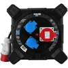 Hand Power Przedłużacz bębnowy kwadratowy linija hand pwr; 4p+su; 2x2p+su; ip44; 16a;400v; h07rn-f; 5×2,5; 25m;schuko; juoda