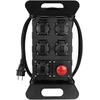 Plastrol Statybinis skirstomasis įrenginys nešiojamas su avariniu išjungikliu su apsauga; H07RN-F; 3×2,5; 230V, 4x2P+uz; 1xUSB; kabelio ilgis 2 m