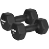 Hantelki HEX 2x7kg neopreno ketaus hanteliai, REBEL ACTIVE