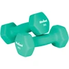 Hantelki HEX ketaus neopreno hantelių rinkinys 12 kg (2x1kg+2x2kg+2x3kg), REBEL ACTIVE