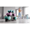 Hantelki żeliwne winylowe HEX komplektas 12kg ze stojakiem (2x1kg+2x2kg+2x3kg), REBEL ACTIVE