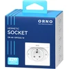 Orno Hermetyczne Hermetiškas elektros lizdas, IP44, 1x2P+Z (Schuko), baltas