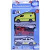 Impulse Toys „Motor 112“ – gelbėjimo transporto priemonės su traukimo įtaisais ir šviesomis bei garsu (3 vnt.) (I-1600006)