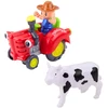 Lean Toys Interaktyvus ūkininko traktorius su priekaba ir karve