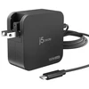 J5create – 102 W GaN PD USB-C 2 prievadų įkroviklis, keičiami kintamosios srovės kištukai