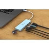 „J5create“ – ekologiškas USB-C kelių prievadų šakotuvas su maitinimo šaltiniu – žydras