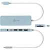 „J5create“ – ekologiškas USB-C kelių prievadų šakotuvas su maitinimo šaltiniu – žydras