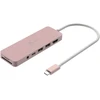 „J5create“ – ekologiškas USB-C kelių prievadų šakotuvas su maitinimo šaltiniu – rožinis