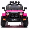 Jeep BRD-7588 Baterijomis maitinami automobilio LED žibintai su MP3 nuotolinio valdymo pultu, rožinės spalvos, 4x4