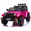 Jeep BRD-7588 Baterijomis maitinami automobilio LED žibintai su MP3 nuotolinio valdymo pultu, rožinės spalvos, 4x4