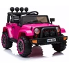 Jeep BRD-7588 Baterijomis maitinami automobilio LED žibintai su MP3 nuotolinio valdymo pultu, rožinės spalvos, 4x4