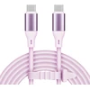 USB tipas C – C tipo USB kabelis 1 m silikoninis rožinis Kruger & Matz Basic