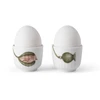 Kähler - Hammershøi Poppy Egg Cup - Baltas w. Deko - Ø5 cm - 2 vnt.