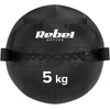 >>Medicininis kamuolys fitneso ir reabilitacijos pratimams, 5kg, REBEL ACTIVE