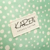 Karen Denmark - 2 kosmetinės su rankena, žalias/baltas raštas