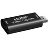 Karta Vaizdo įrašymo plokštės griebtuvas, HDMI - USB org, vaizdo įrašas iki 4K juodos spalvos