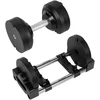 Ketaus reguliuojamo svorio automatinis hantelis, 24 kg, 1kg žingsniai, REBEL ACTIVE