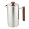 King Hoff Zaparzacz, french press, 1l, podwójne ścianki, drewniany uchwyt