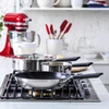 KitchenAid - KA-Classic nerūdijančio plieno keptuvė su atvira rankena - sidabrinė - 30 cm