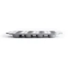 KitchenAid - Metalinės kepimo formos, mini apvalios kepimo formos, 12 vnt. - sidabrinės