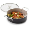 KitchenAid - Spalvota aliuminio keptuvė su 2 šoninėmis rankenomis - matinės juodos spalvos - 24 cm