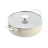 KitchenAid - Spalvota aliuminio keptuvė su 2 šoninėmis rankenomis - migdolų kremo spalvos - 24 cm