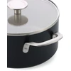 KitchenAid - Spalvotas aliuminio puodas su dangčiu - matinės juodos spalvos - 20 cm