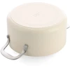 KitchenAid - Spalvotas aliuminio puodas su dangčiu - migdolų kremo spalvos - 24 cm
