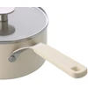 KitchenAid - Spalvotas aliuminio puodas su dangčiu - migdolų kremo spalvos - 16 cm