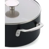 KitchenAid - Spalvotas aliuminio puodas su dangčiu - matinės juodos spalvos - 24 cm / 4,91 l