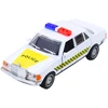 Lean Toys Policijos automobilis metalinis 1:32 su atidaromomis durimis 13 cm