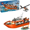 Klocki Bricks City 60504 pakrančių apsaugos gelbėjimo valtis ir sraigtasparnis