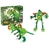Lean Toys Dinozaurų ir Robotų Konstrukciniai Blokeliai 2-in-1, 50-70 vnt.
