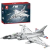 Lean Toys KONSTRUKCINIS RINKINYS – F-16 KOVINIS LĖKTUVAS 1427 dalys