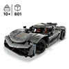 Klocki „Technic 42173“ pilkas hiperautomobilis „Koenigsegg Jesko Absolute“