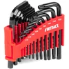 HEX ir TORX imbus raktų rinkinys CRV, juodas, 22 vnt., AMIO-04297