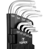 Penkiakampiai ilgieji raktai TOPEX 35D951 (9 vnt., TS10-TS50)