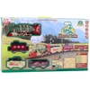 Lean Toys Elektrinis traukinys su šviesomis ir garais, 24 vnt.