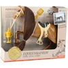 Lean Toys Žirgas su ilgais karčiais ir aksesuarais vaikams