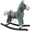 Lean Toys Supamasis arkliukas 74 cm, pilkas