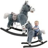 Lean Toys Supamasis arkliukas 74 cm, pilkas