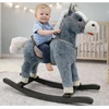 Lean Toys Supamasis arkliukas 74 cm, pilkas