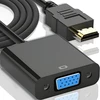Konwerter HDMI į VGA keitiklis D-Sub 15 kontaktų adapterio kabelis monitorius „Full HD 1080p“