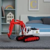 Lean Toys Vikšrinis ekskavatorius su metaliniu kaušu ir šviesos bei garso efektais