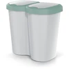 Prosperplast Krepšys „Compacta B Duo“ šiukšliadėžė, žalia/peleninė, talpa 40 l, vienas skyrius, du dangčiai, montuojama ant sienos, NDBS40-5575C_4