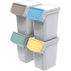 Prosperplast Kosze STACKBOX Q SET šiukšliadėžės - uosio spalvos, 20 l. Keden